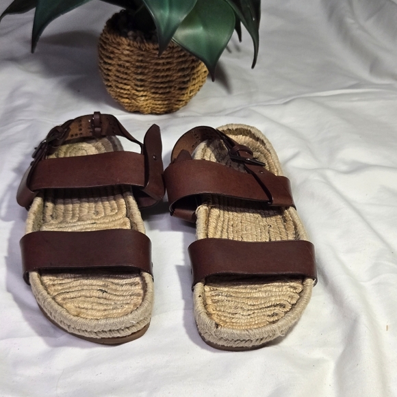 Yves Saint Laurent Brown Leather Sandals main image 9